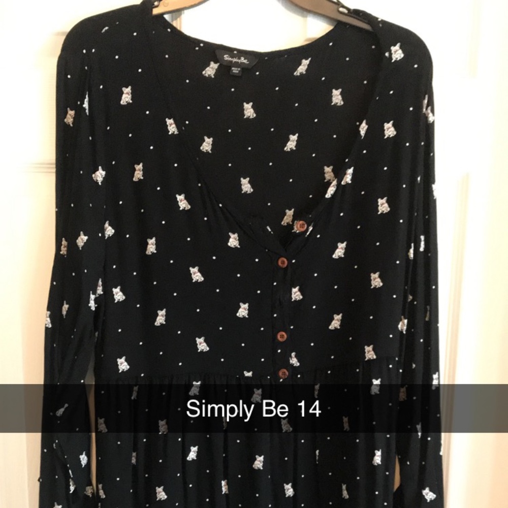Simply Be Dog Print Dress 14 XL